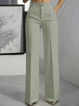 New 2026 Women's High-Waisted Draped Straight-Cut Suit Pants Simple European American Cross-Border Fashion for Women