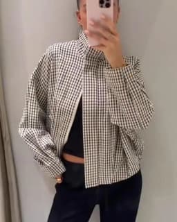 Women's Jacket 2026 New Autumn Long Sleeve Loose Plaid Jacket for Women Casual Stylish Chic Personality Oversize Ladies Outwear