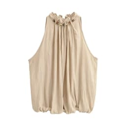 Women's Suit 2026 Summer New Khaki Sleeveless Beaded Vest with Lantern Pants Set Fashionable and Stylish