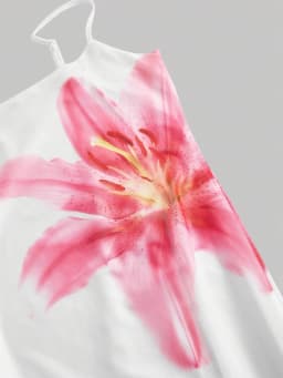 Elegant floral print sundress, resort-style dress