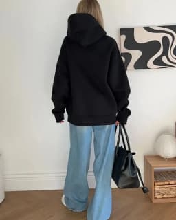 2026 Women Solid Full Zip Up Hoodie Casual Loose Pocket Hooded Jacket Soft Long Sleeve Sweatshirt Autumn Winter Couple Outerwear