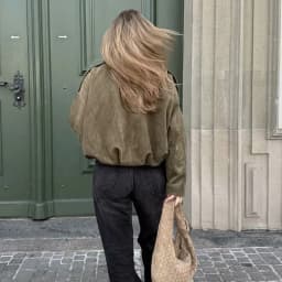 Women's Bomber Jackets Coats Fashion Turn-down Collar Long Sleeve Loose Coats Vintage Female Outerwear Chic Tops