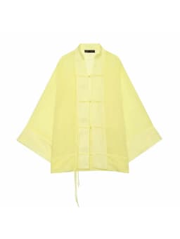 Women Elegant Blouse For Women Loose Long Sleeve Shirts Female Single-breasted Casual Shirts Fashion See Through Thin Top