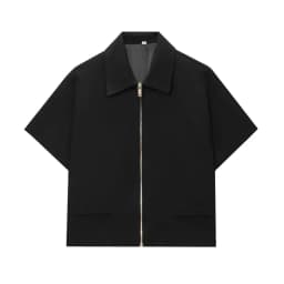 MUJER Women's Cropped Jacket Short Sleeve Varsity Jackets for Women Summer Zip up New in Coats and Jackets Holiday Outerwears