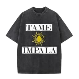 Mens women Vintage Washed Short Sleeve T-shirt Tame Impala Rock Band Deadbeat Tour 2026 Album Hip Hop Fans Gift T-shirts