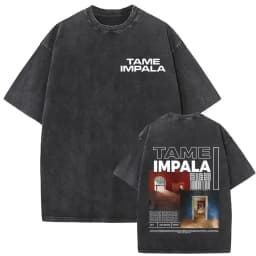 Mens women Vintage Washed Short Sleeve T-shirt Tame Impala Rock Band Deadbeat Tour 2026 Album Hip Hop Fans Gift T-shirts