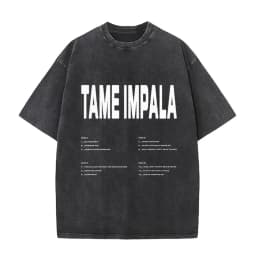 Mens women Vintage Washed Short Sleeve T-shirt Tame Impala Rock Band Deadbeat Tour 2026 Album Hip Hop Fans Gift T-shirts