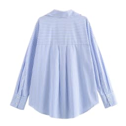BSAY Women Fashion Spring Cotton Oxford Long Sleeve Single-breasted Lapel Blouse Street Clothing Shirt Chic Ladies Tops Mujer