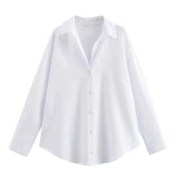 BSAY Women Fashion Spring Cotton Oxford Long Sleeve Single-breasted Lapel Blouse Street Clothing Shirt Chic Ladies Tops Mujer
