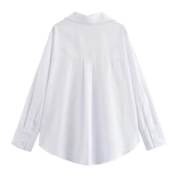 BSAY Women Fashion Spring Cotton Oxford Long Sleeve Single-breasted Lapel Blouse Street Clothing Shirt Chic Ladies Tops Mujer