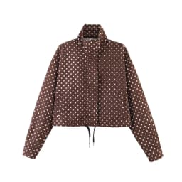SLTNX Polka Dot Spring Autumn Short Coats Women's High Street Long Sleeve Jackets for Women 2026 Elegant Office Ladies Casual Ou