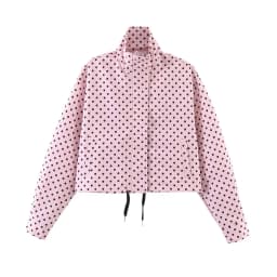 SLTNX Polka Dot Spring Autumn Short Coats Women's High Street Long Sleeve Jackets for Women 2026 Elegant Office Ladies Casual Ou