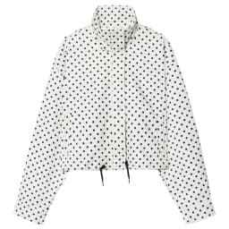 HXAO Polka Dot Bomber Jacket Women's Jackets Demi-Season Oversized Long Sleeve Top Outerwear Aviator Plus Size Zip Up Crop Coats
