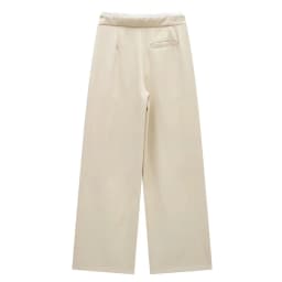 HXAO Women Pants Summer Baggy Pants For Woman Pleats Casual Black Pants Office Lace Up Fluid Trousers Boxer Gray Womens Pants