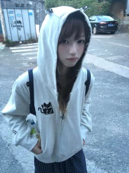 Karrram Japanese Y2k Devil Hooded Jacket 2000s Style Puppy Print Outerwears Vintage Harajuku Thin Zipper Coat American Retro 90s