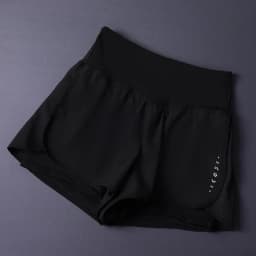 Women's 2 in 1 Shorts with Pockets - Lightweight Breathable Loose Anti-Disclosure Split Side for Yoga Running Gym