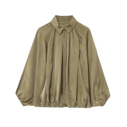 YENKYE Elegant Pleated Green Oversize Bomber Jacket Women Batwing Sleeve Lapel Collar 2025 Spring Coat Street Commuter Lady Top