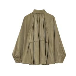 YENKYE Elegant Pleated Green Oversize Bomber Jacket Women Batwing Sleeve Lapel Collar 2025 Spring Coat Street Commuter Lady Top