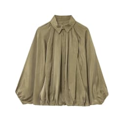 YENKYE Elegant Pleated Green Oversize Bomber Jacket Women Batwing Sleeve Lapel Collar 2025 Spring Coat Street Commuter Lady Top