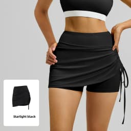 2026 Summer Hot Women's Sports Skirt Anti-running Skirt High Waist Running Shorts Fake Two-piece Yoga Shorts Drawstring Sexy Fit