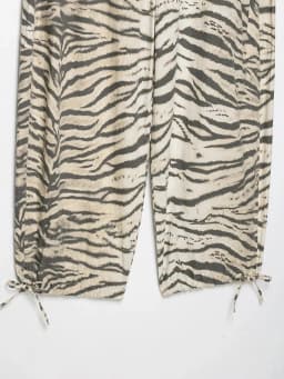 Women Chic Casual Animal Print Pants For Women High Waist Wide Leg Trousers Woman 2026 Spring Summer Fashion Tied Pant Trendy