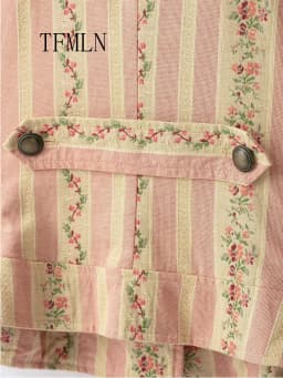 TFMLN Jacquard Striped Flower Print Jackets 2026 Autumn Chic Causal Single Breasted Stand Collar Outwear High Street Ladies Coat