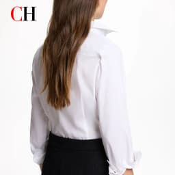 CH Gold Logo Left Chest Premium Cotton Dress Shirt Women Soft Breathable Wrinkle Resistant Office Daily Tops