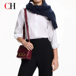 CH Gold Logo Left Chest Premium Cotton Dress Shirt Women Soft Breathable Wrinkle Resistant Office Daily Tops