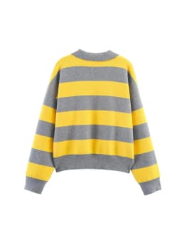 Nlzgmsj 2025 Autumn High Street Chic Women Striped Knitted Sweaters Women Full Sleeve Vintage Style Tops