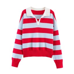 Nlzgmsj 2025 Autumn High Street Chic Women Striped Knitted Sweaters Women Full Sleeve Vintage Style Tops
