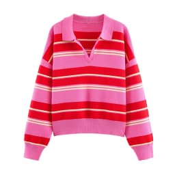 Nlzgmsj 2025 Autumn High Street Chic Women Striped Knitted Sweaters Women Full Sleeve Vintage Style Tops