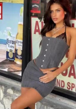 Sexy Grey Lace Patchwork Corset Dress For Women Chic Y2k Bodycon Mini Dress Bone Structure Spaghetti Straps 2026 New Lady Outfit