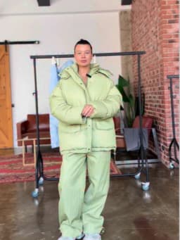 Women Striped Ski Suit 2 Pieces Set Hooded Puffer Jacket Wide Leg Snow Pants Winter Warm Waterproof Snowboard Outfit Tracksuit