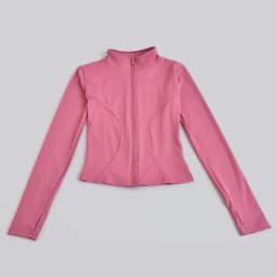 S-3XL Women Full Zip Yoga Jacket Thumb Hole Slim Fit Breathable Athletic Top for Gym Running Workout Training&Daily Casual Wear