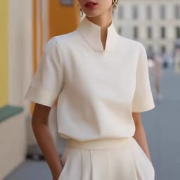 2026 European American Summer Womens Solid Chiffon Stand Collar Shirt for Women Niche Sense Design Temperament Commute Blouse