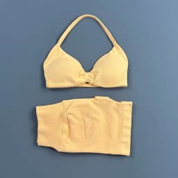 HISTELLO Gym Set 2 Piece Women Strappy Yoga Bra Top Workout Scrunch Shorts Sports Suit Fitness Clothes Seamless Yoga Set