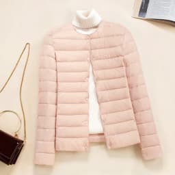 Korean Slim Fit O-neck V-neck Female Short Quilted Puffer Coat 2026 New Arrivlas Women Ultra Lightweight Packable Liner Jackets