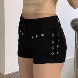 Shorts Women Skinny Creativity Lace-up Popular Streetwear Daily Personality Students Holiday Fashion Sexy American Retro Leisure