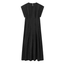 Women's Dress 2026 Summer New Fashion Casual Pleated Crew Neck Fitted Elegant Party Evening High Street Black Women's Dress