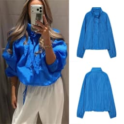 Guobioziy Women's Nylon Jacket 2026 Spring and Autumn Solid Color New Zipper High Collar Fashion Street Style Women's Coat