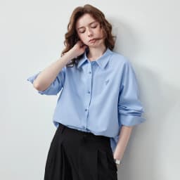 TOYOUTH Women's Color Block Heart Embroidery Blouse 2026 Summer New Pure Cotton Loose Button Down Morandi Color Daily Wear Top