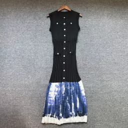 YuooMuoo Brand Fashion Vintage Turn-down Collar Knit Maxi Dress Elegant Single-breasted A-line Long Shirt Dress Lady Vestidos