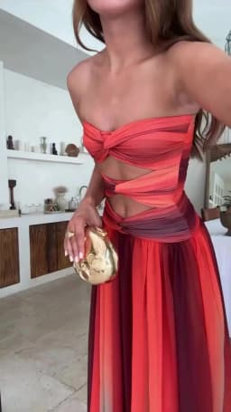 Tie-dye Gradient Hollow Out Women's Maxi Dress Elegant Off Shoulder A-line Hem Long Dresses New Summer 2025 Holiday Female Robes