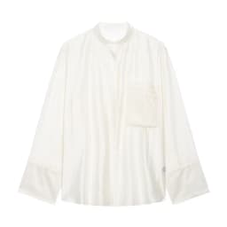 Guobioziy Women's Shirt 2026 Summer New Solid Color Long Sleeve Embroidered Pocket Loose Shirt Elegant Stylish Simple Fashion