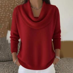 Women's 2026 Autumn/Winter Solid Color Long Sleeve Sweater Tops Fashionable And Stylish Knitwear for Ladies