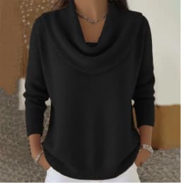Women's 2026 Autumn/Winter Solid Color Long Sleeve Sweater Tops Fashionable And Stylish Knitwear for Ladies