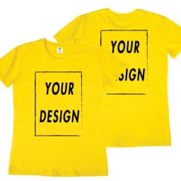 UE Size Custom Team T-shirt for Women, Add Your Own Design in Front and Back, Print and Text, High-quality T-shirt for Men