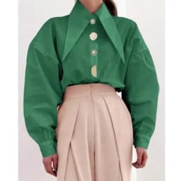 Spring Fashion Long Sleeve Shirt Pointed Collar Office Lady Blouse Office Women Shirts Turn Down Collar Loose Clothing 15630