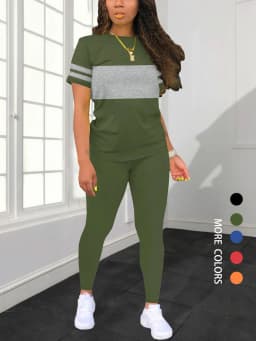 Women's Summer Casual Set Fashionable Comfortable Ensemble Ladies Clothing Outfit