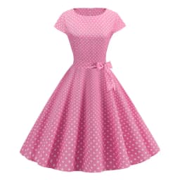 Women Summer Dresses Robe Vintage 1950s 60s Pin Up Big Swing Party Work Wear Rockabilly Dress White Polka Dot Vestidos